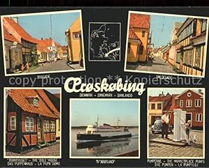Bild des Verkufers fr Postkarte Carte Postale Aroskobing Teilansichten Puppenhaus Passagierschiff Marktplatz Pumpen zum Verkauf von Versandhandel Boeger