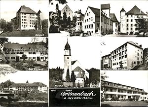 Postkarte Carte Postale Grönenbach Bad Schloss Markt Bad Clevers Kirche Kurheim Mathildenbad