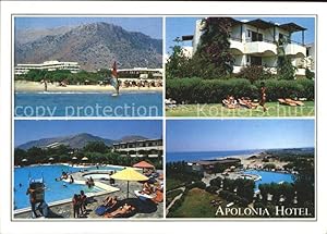 Imagen del vendedor de Postkarte Carte Postale Linoperamata Apolonia Hotel Swimming Pool Strand Windsurfing a la venta por Versandhandel Boeger