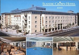 Seller image for Postkarte Carte Postale Bonn Rhein Scandic Crown Hotel Speisesaal Hallenbad Rezeption for sale by Versandhandel Boeger