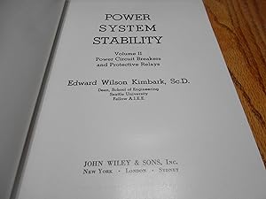 Immagine del venditore per Power System Stability; Volume 2- Power Circuit Breakers and Protective Relays venduto da Eastburn Books