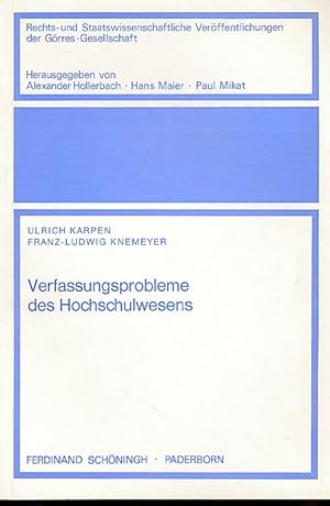 Image du vendeur pour Verfassungsprobleme des Hochschulwesens. Rechts- und staatswissenschaftliche Verffentlichungen der Grres-Gesellschaft H. 24. mis en vente par Fundus-Online GbR Borkert Schwarz Zerfa