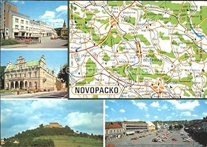Postkarte Carte Postale Nova Paka Gottwaldo namesti Lazne Belohrad rekreacni a kulturni Revolucni...