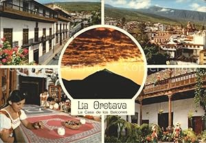 Postkarte Carte Postale La Orotava La Casa de los Balcones Handwerkstatt Vorhofes Teide