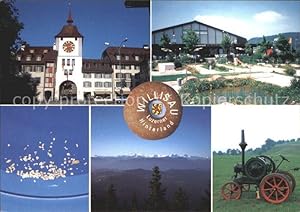 Bild des Verkufers fr Postkarte Carte Postale Willisau Unetrtor Restaurant Freizeitcenter Schlossfeld Goldwaschen Landwirtschaftsmuseum Burgrain zum Verkauf von Versandhandel Boeger