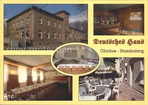Postkarte Carte Postale Glindow Gasthof Deutsches Haus Restaurant Saal