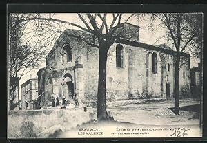 Carte postale Beaumont-les-Valence, Église de style roman, Romanische l'Église