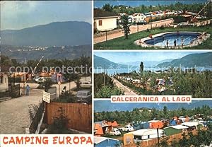 Postkarte Carte Postale Calceranica al Lago Camping Europa Swimming Pool Alpenblick