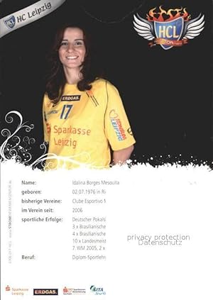 Seller image for Postkarte Carte Postale Handball Idalina Borges Mesquita Autogramm for sale by Versandhandel Boeger