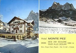 Seller image for Postkarte Carte Postale Seis am Schlern Hotel Monte Pez for sale by Versandhandel Boeger