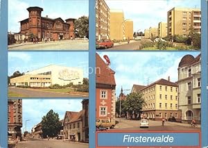 Bild des Verkufers fr Postkarte Carte Postale Finsterwalde Bahnhof Sporthalle Ernst Thlmann Strasse Restaurant Sngerstadt zum Verkauf von Versandhandel Boeger