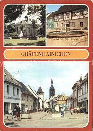 Postkarte Carte Postale Gräfenhainichen Paul Gerhardt Kapelle Springbrunnen Rathaus Boulevard