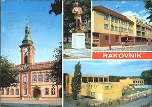 Postkarte Carte Postale Rakovnik Barokni radnice Pomnik Klementa Gottwalda Hotel Druzba Sportovni...