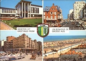 Postkarte Carte Postale De Panne Teilansichten Strand Promenade