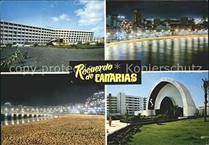 Bild des Verkufers fr Postkarte Carte Postale Las Palmas Gran Canaria Hotel Jardin del Atlantico Strand Nachtaufnahme zum Verkauf von Versandhandel Boeger