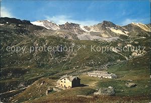 Postkarte Carte Postale Cogne Sella Hütte und Haus PN Cogne Tal im Hintergrund Gran Paradiso