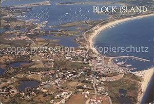 Postkarte Carte Postale Block Island Fliegeraufnahme