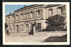 Carte postale Chamaret, La Mairie et les Ecoles