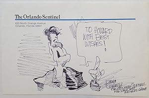 Original Signed Cartoon of Ronald Reagan