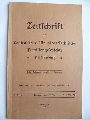 Zeitschrift d. Zentralstelle für niedersächsische Familiengeschichte, Sitz Hamburg e.V.