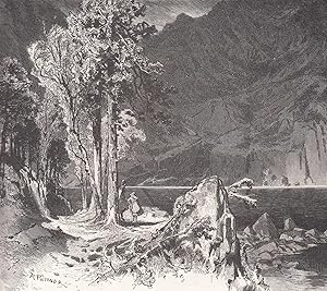 Bild des Verkufers fr Der Lac Noir in den vogesen. Ansicht vom Ufer aus. zum Verkauf von Antiquariat Hild