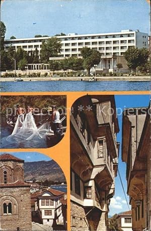 Postkarte Carte Postale Ohrid Fischerboot Gebäude