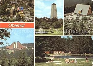 Seller image for Postkarte Carte Postale Oberhof Thringen Botanischer Garten Gebirgsflora FDGB Erholungsheim Interhotel Panorama Schwimmbad for sale by Versandhandel Boeger