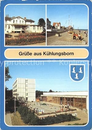 Postkarte Carte Postale Kühlungsborn Ostseebad Ostsee Hotel Reisebüro der DDR Strandpromenade FDG...