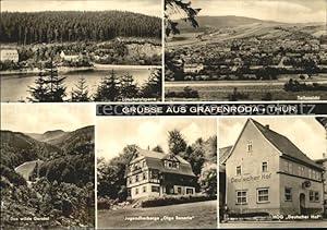 Postkarte Carte Postale Gräfenroda Lütschetalsperre Panorama HOG Deutscher Hof Jugendherberge Ger...