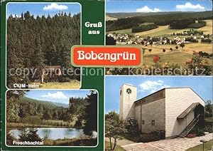 Postkarte Carte Postale Bobengrün CVJM Heim Kirche Landschaft Froschbachtal Frankenwald