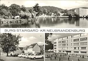 Postkarte Carte Postale Burg Stargard Mühlenteich Marktplatz Neue Schule