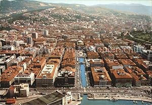 Postkarte Carte Postale Trieste Fliegeraufnahme Hafen Altstadt