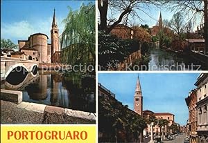 Bild des Verkufers fr Postkarte Carte Postale Portogruaro Kirche Brcke Strassenpartie zum Verkauf von Versandhandel Boeger