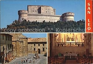 Bild des Verkufers fr Postkarte Carte Postale San Leo Piazza Dante Alighieri Interno del Duomo zum Verkauf von Versandhandel Boeger