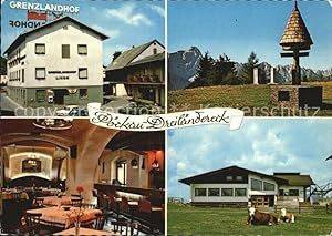 Postkarte Carte Postale Arnoldstein Dreiländereck Alm Grenzsteine