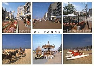 Postkarte Carte Postale De Panne Strand Promenade Markt Tretboote