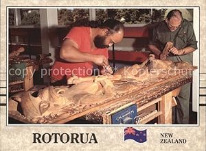 Image du vendeur pour Postkarte Carte Postale Rotorua The ancient art of Maori carving ist taught and demonstrated at the New Zealand Maori Arts and Crafts Institute mis en vente par Versandhandel Boeger