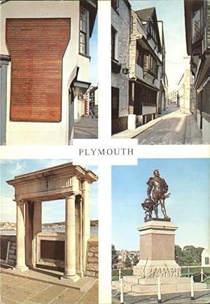 Bild des Verkufers fr Postkarte Carte Postale Plymouth Plymouth Elizabethan House Sir Francis Drake Mayflower Stone Pilgrim Fathers Plaque zum Verkauf von Versandhandel Boeger