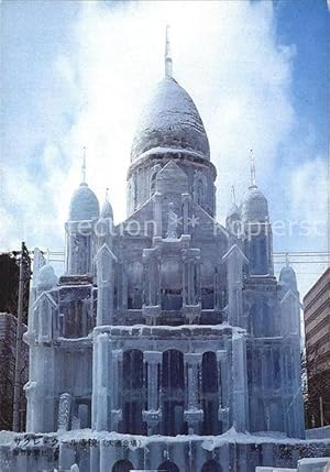 Postkarte Carte Postale Sapporo Kirche im Winter
