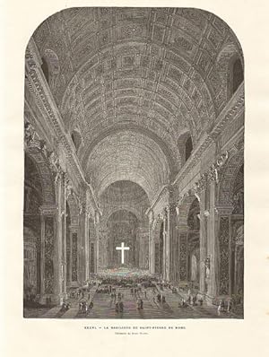 La Basilique de Saint-Pierre de Rome: Cérémonie de Jeudi Saint / Innenansicht aus dem Petersdom m...