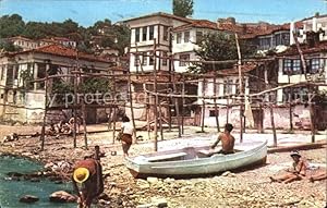 Postkarte Carte Postale Ohrid Strand Boote