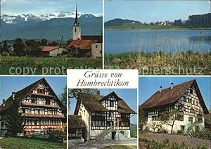 Postkarte Carte Postale Hombrechtikon Lützelsee Egli Haus Hürlimann Haus Menzi Haus