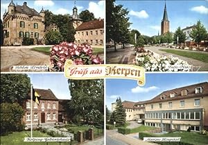 Postkarte Carte Postale Kerpen Rheinland Schloss Lörsfeld Stifts Platz Marien Hospital Kolping Ge...