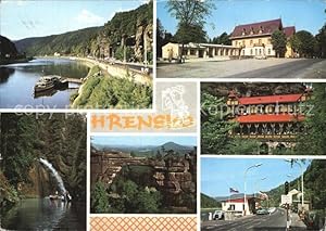 Postkarte Carte Postale Hrensko Wasserfall Fähre Grenzübergang Naturdenkmal