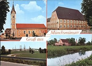 Postkarte Carte Postale Münchsmünster Sixtuskirche Hotel Gasthof Rauscher Raffinerie Kindergarten