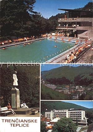 Postkarte Carte Postale Trencianske Teplice Freibad Denkmal