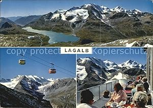 Image du vendeur pour Postkarte Carte Postale Piz Lagalb Lago Bianco Lago Nero Berninagruppe Seilbahn mis en vente par Versandhandel Boeger