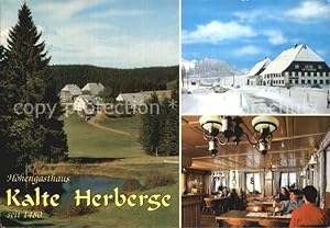 Bild des Verkufers fr Postkarte Carte Postale Urach Schwarzwald Hhengasthaus Kalte Herberge im Sommer und Winter zum Verkauf von Versandhandel Boeger