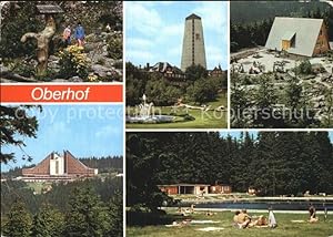 Seller image for Postkarte Carte Postale Oberhof Thringen Botanischer Garten Gebirgsflora FDGB Erholungsheime Interhotel Panorama Freibad for sale by Versandhandel Boeger