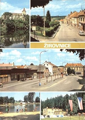 Postkarte Carte Postale Zirovnice Schloss Teilansichten Campingplatz